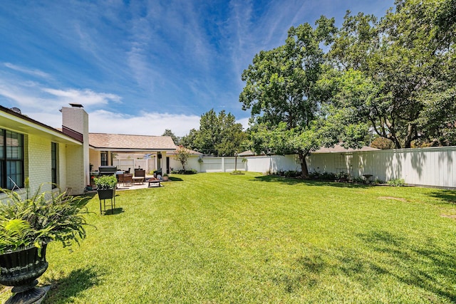 view of yard featuring a patio area