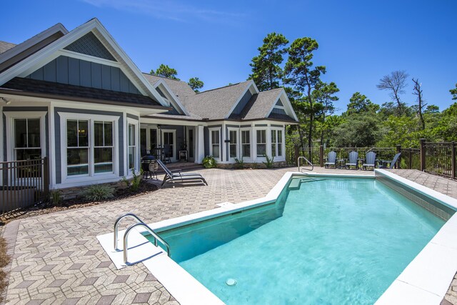 view of pool with a patio area