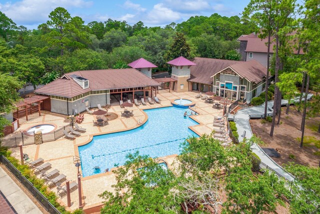 view of pool with a patio area