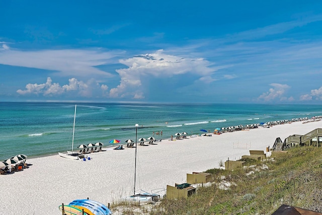 water view featuring a beach view