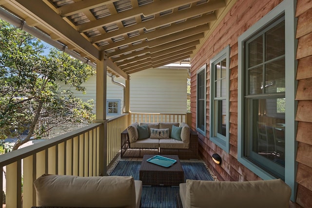 balcony with outdoor lounge area