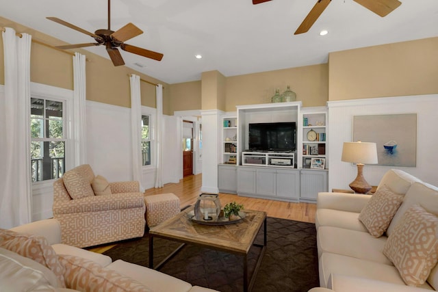 living room featuring hardwood / wood-style floors