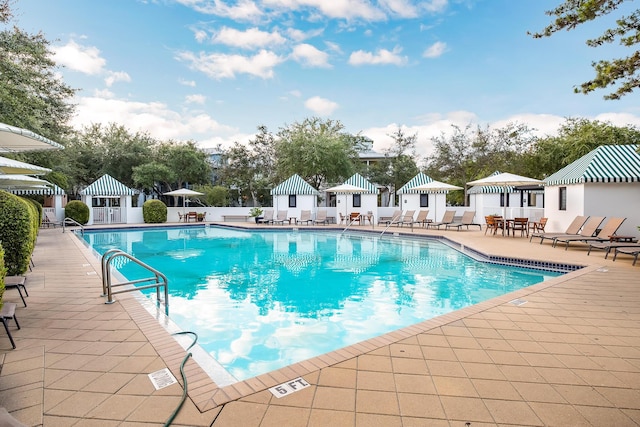 view of pool with a patio area