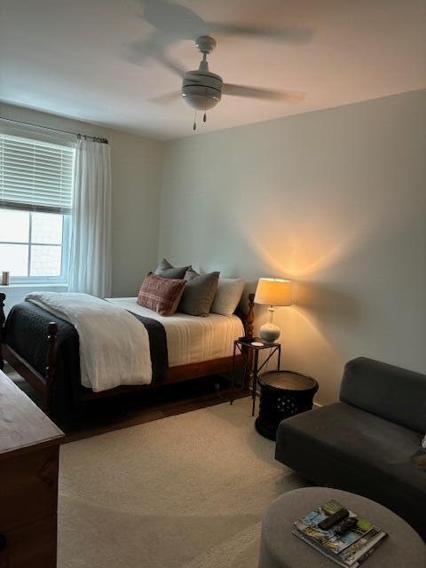 bedroom with ceiling fan