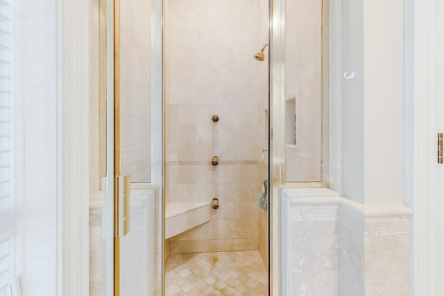 bathroom with walk in shower