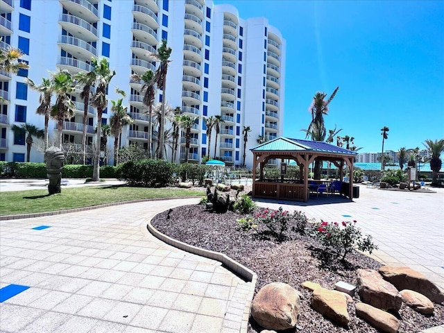 view of property's community featuring a gazebo