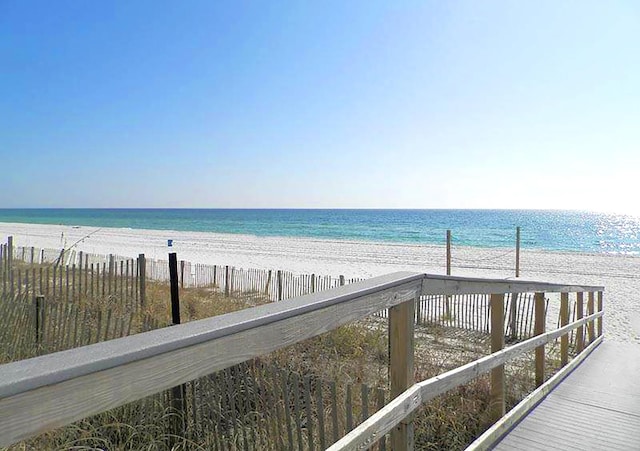 water view with a view of the beach