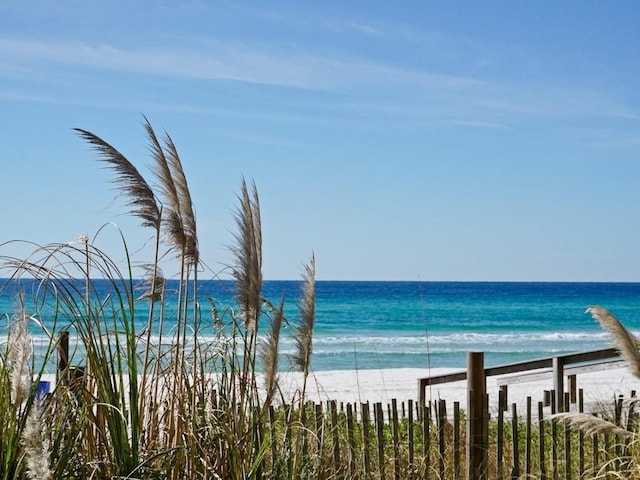 water view with a view of the beach