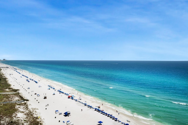 property view of water with a view of the beach