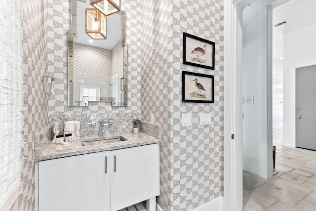 bathroom with vanity