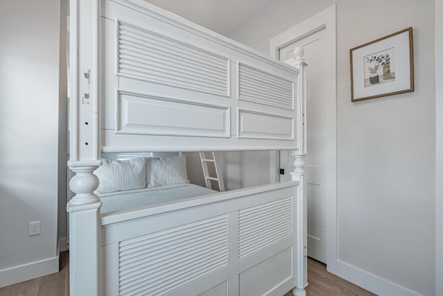 bedroom featuring light hardwood / wood-style flooring