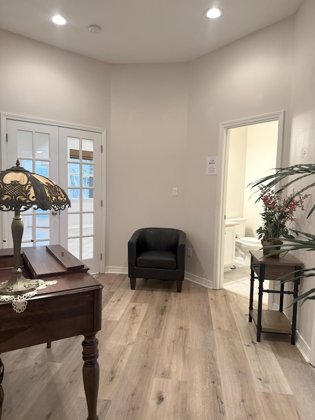 1767 Bridgeport Colony Ln, Fort Walton Beach, FL 32547 - interior space with french doors, light wood-type flooring, and recessed lighting