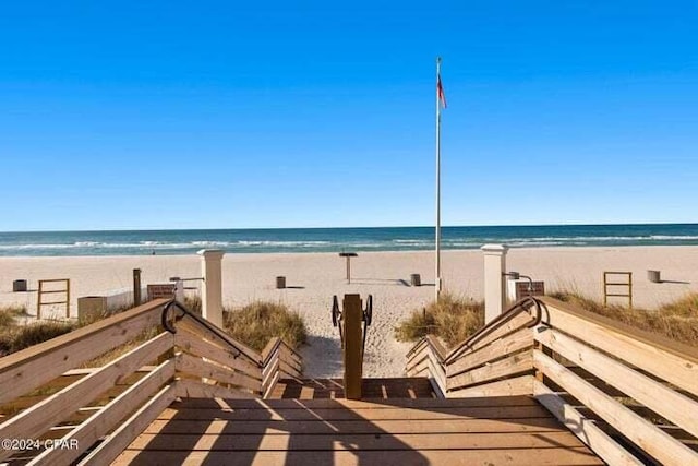 water view featuring a beach view