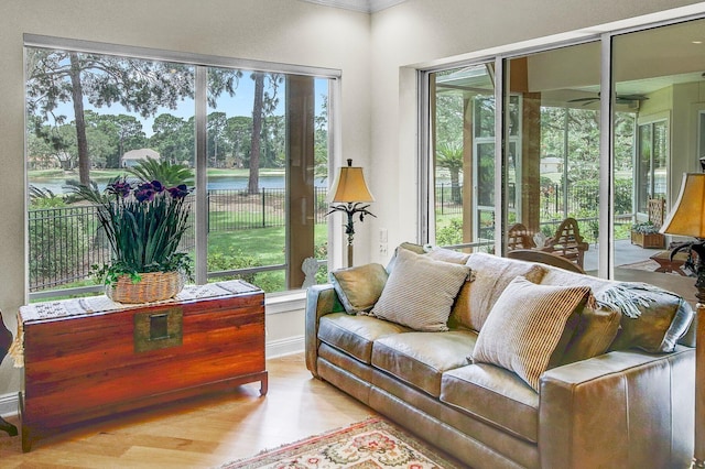 view of sunroom