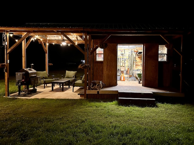 view of patio / terrace with a grill and a deck