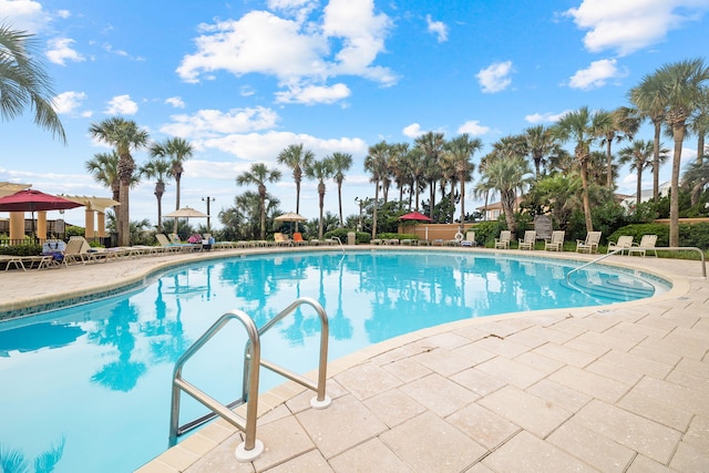 view of pool with a patio area