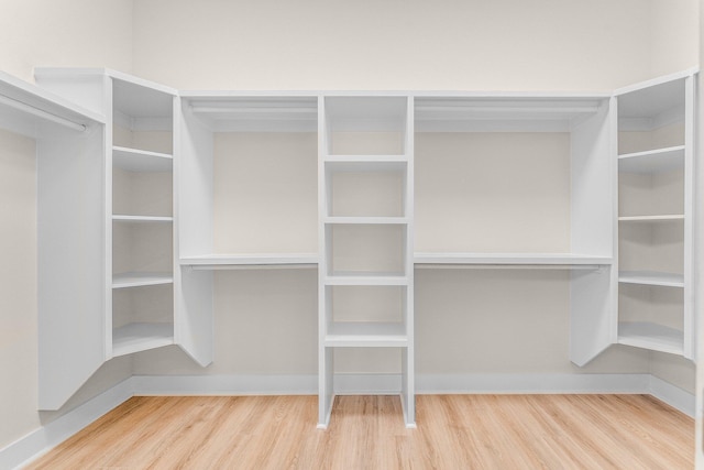 spacious closet featuring wood finished floors