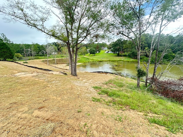 view of yard featuring a water view