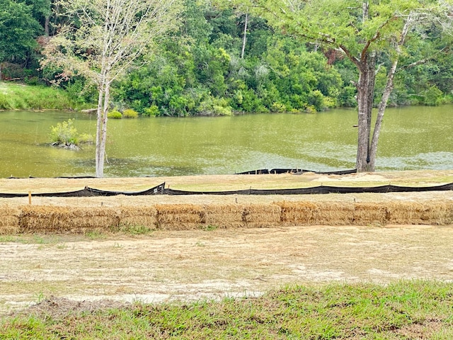 surrounding community featuring a water view