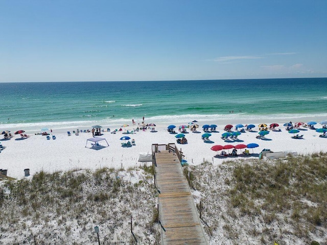 water view featuring a beach view