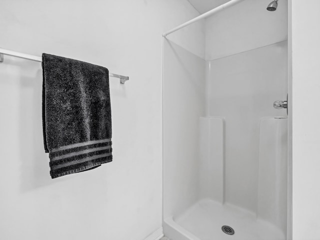 bathroom with a shower