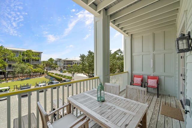 balcony with covered porch