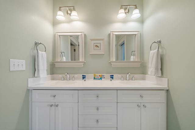 bathroom featuring double sink vanity