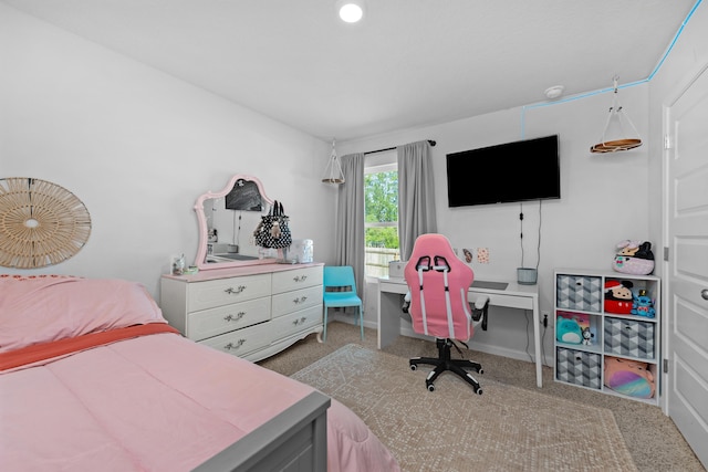 view of carpeted bedroom