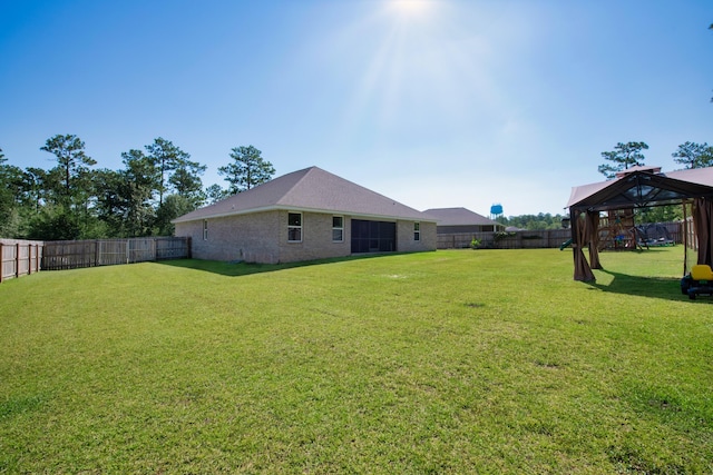 view of yard featuring a gazebo