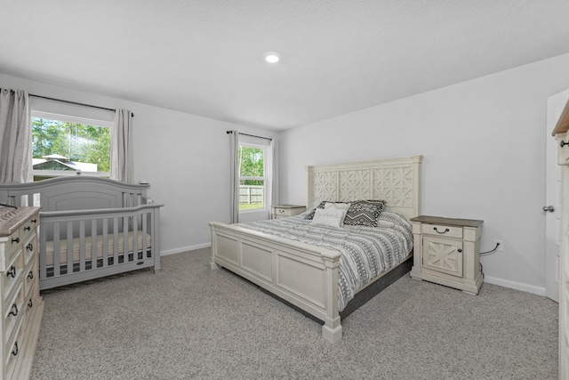 view of carpeted bedroom