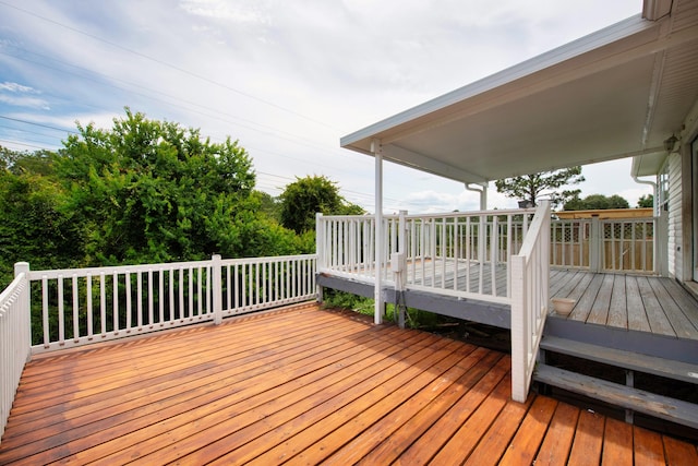 view of wooden terrace