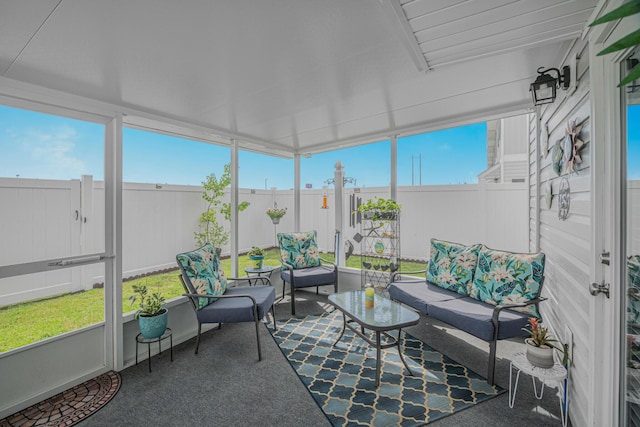 view of sunroom / solarium