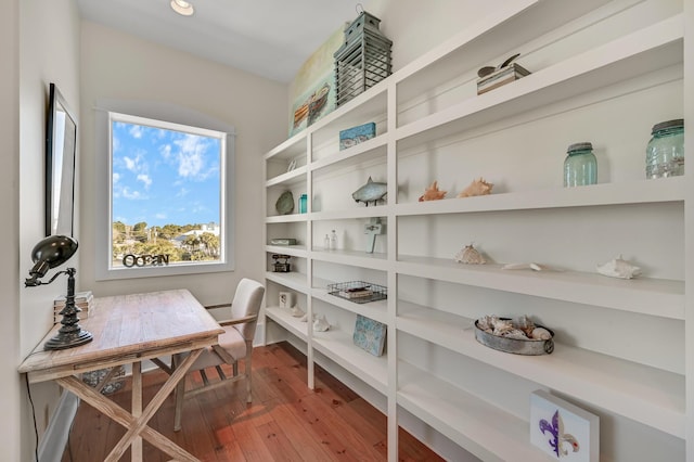 interior space featuring hardwood / wood-style flooring