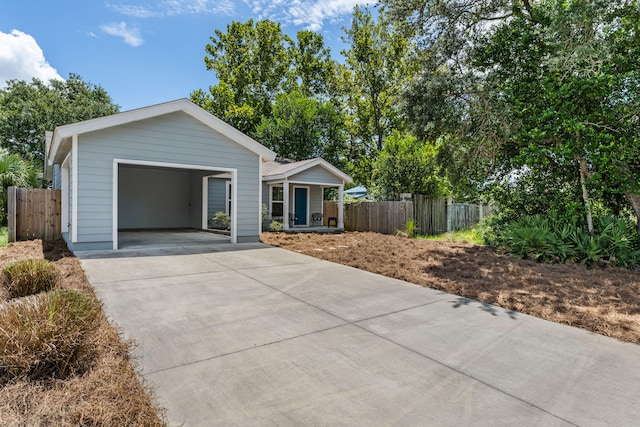 view of ranch-style home