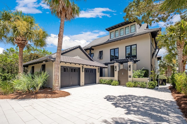 view of front of home featuring a garage