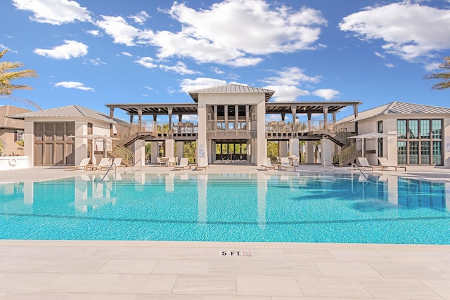 view of pool with a patio area