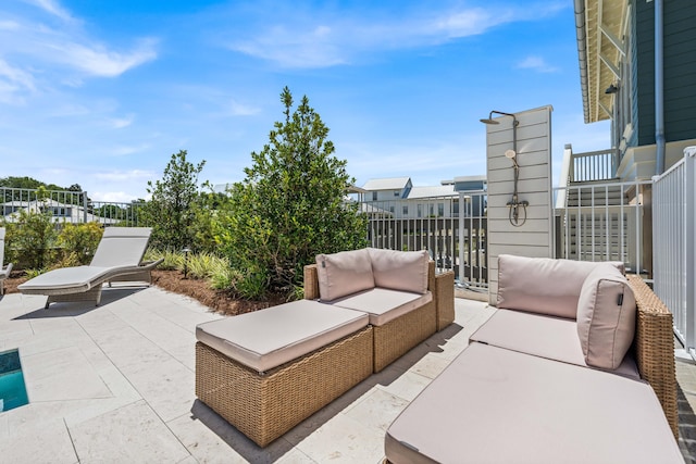 view of patio with an outdoor hangout area