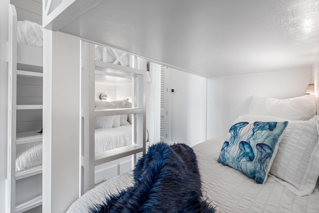 bedroom with a textured ceiling