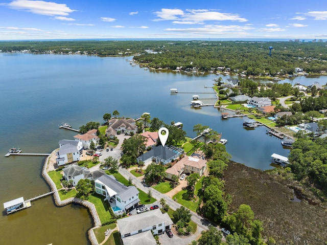 1780 Driftwood Point Rd, Santa Rosa Beach, FL 32459 - drone / aerial view featuring a residential view and a water view