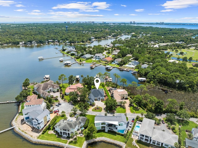 1780 Driftwood Point Rd, Santa Rosa Beach, FL 32459 - birds eye view of property featuring a residential view and a water view