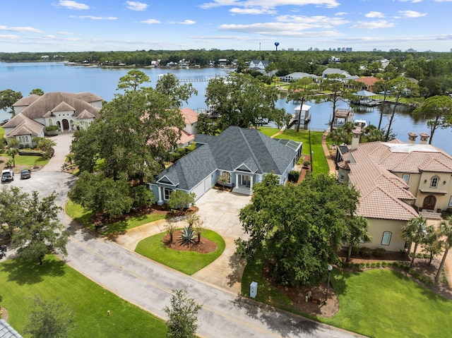 1780 Driftwood Point Rd, Santa Rosa Beach, FL 32459 - drone / aerial view featuring a residential view and a water view