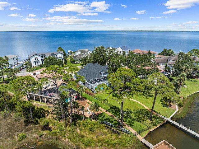 1780 Driftwood Point Rd, Santa Rosa Beach, FL 32459 - drone / aerial view with a water view and a residential view
