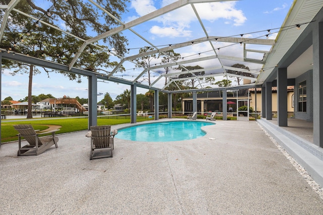 1780 Driftwood Point Rd, Santa Rosa Beach, FL 32459 - pool featuring a yard, a lanai, and a patio