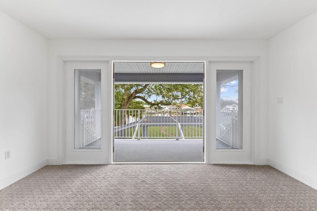 spare room with carpet and plenty of natural light