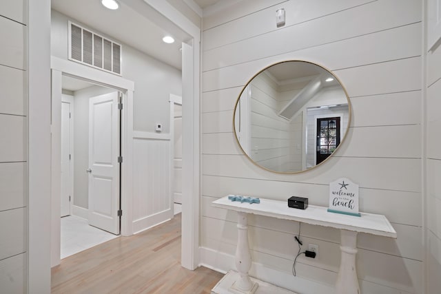 bathroom featuring hardwood / wood-style flooring