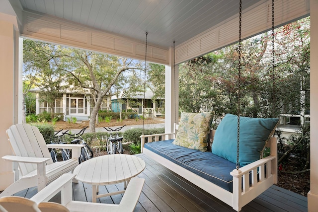 view of sunroom