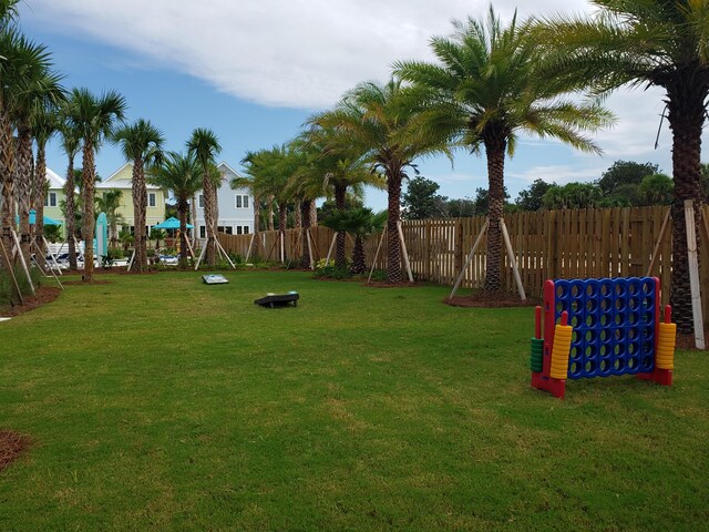 view of yard featuring a playground