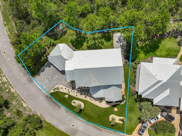 61 Sweet Breeze Dr, Santa Rosa Beach, FL 32459 - aerial overview of property's location featuring property boundaries highlighted