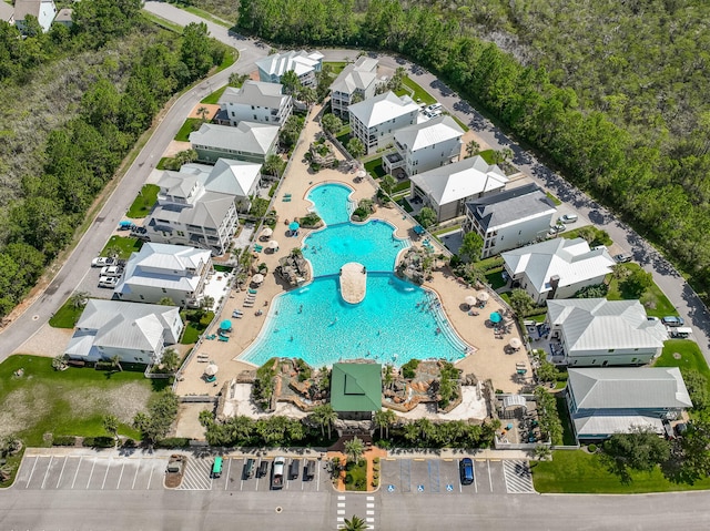 61 Sweet Breeze Dr, Santa Rosa Beach, FL 32459 - aerial view of residential area with a pool
