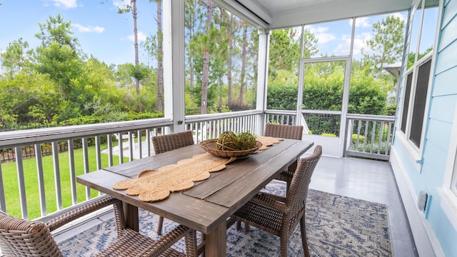61 Sweet Breeze Dr, Santa Rosa Beach, FL 32459 - sunroom / solarium with outdoor dining area
